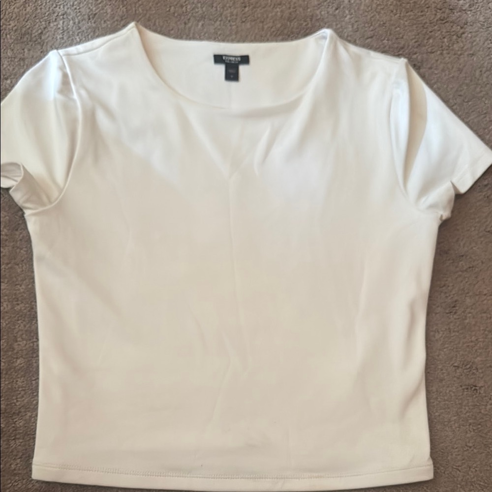 Express White Short Sleeve Top